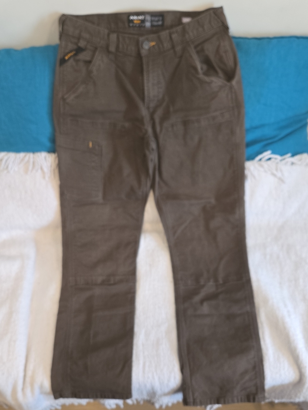 Ariat Rebar M4 Men’s 33x32 Relaxed Straight Work Pants Brown